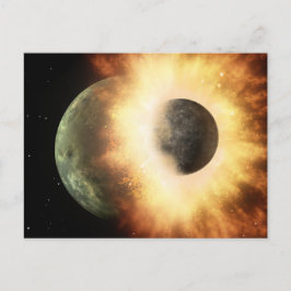 Postal espacial : Luna colisiona en el planeta