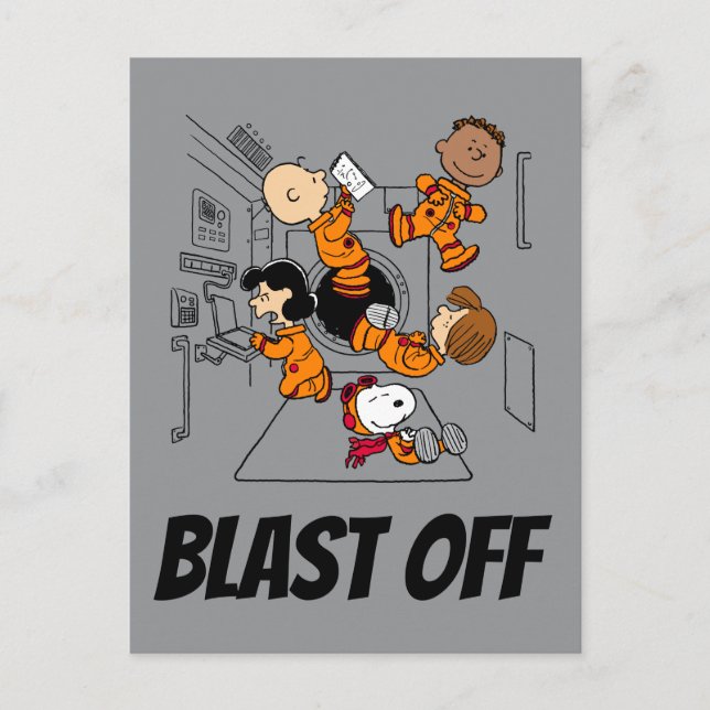 Postal ESPACIO | Banda de cacahuetes en el espacio (Anverso)