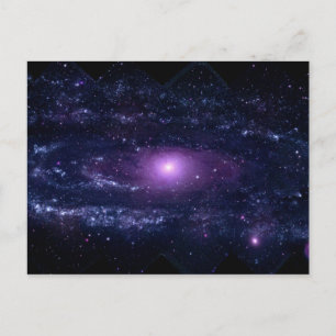 Postal Espacio de galaxia Ultravioleta Púrpura Andromeda