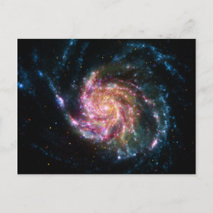 Postal Espacio del espiral de la galaxia del molinillo de