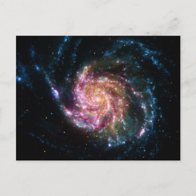 Postal Espacio del espiral de la galaxia del molinillo de (Anverso)