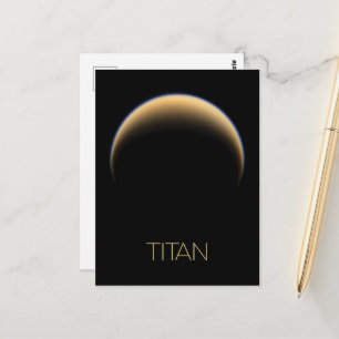 Postal Espacio exterior, Cosmos, Sistema Solar, Luna Titá