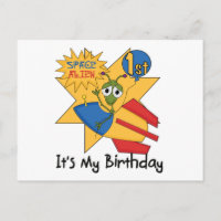 Espacio Extranjero 1er camisetas de cumpleaños y r