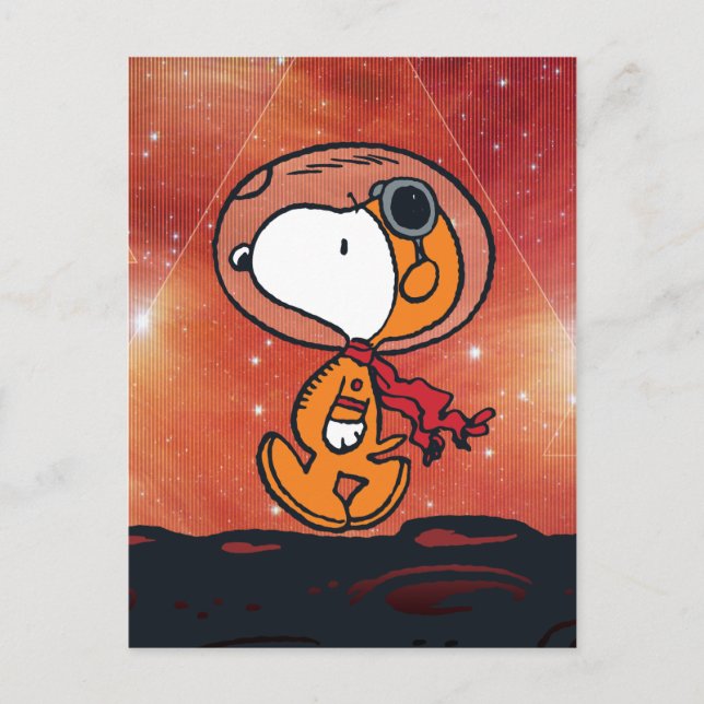 Postal ESPACIO | Snoopy Geométrico Moon Walk (Anverso)
