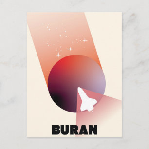 Postal Espacio Transbordador Arte espacial de estilo Vint