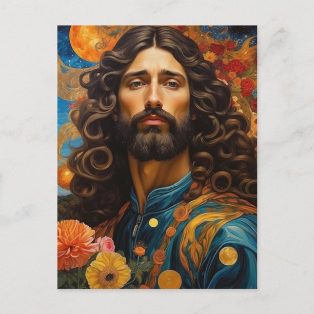 Postal *~* Espacio Universo Tierra AP50 Hombre guapo (Anverso)