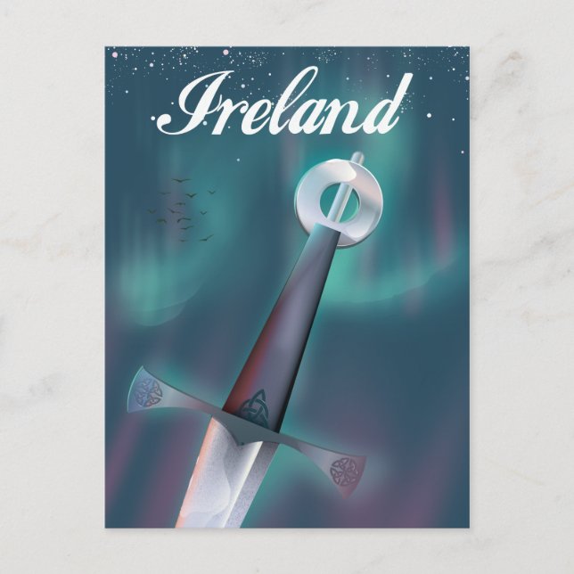 Postal espada celta irlandesa (Anverso)