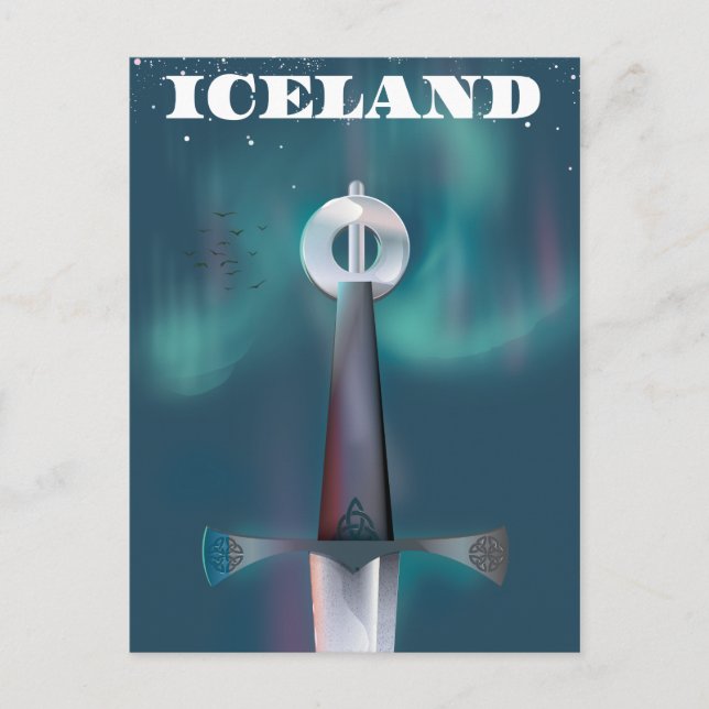 Postal Espada medieval de Islandia (Anverso)