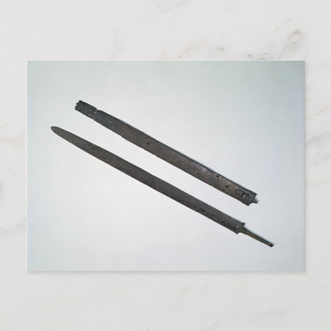 Postal Espada y vaina, de La Tene, Suiza (Anverso)