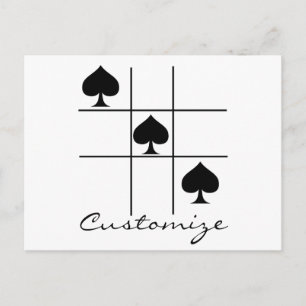Postal Espadas negras Tic Tac Toe Thunder_Cove