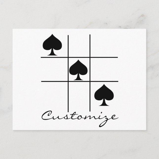 Postal Espadas negras Tic Tac Toe Thunder_Cove (Anverso)