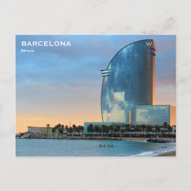 Postal España Barcelona Vintage Viajes Turismo Agregar Po (Anverso)