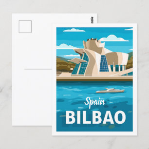 Postal España Bilbao Vintage Famoso Travel Place