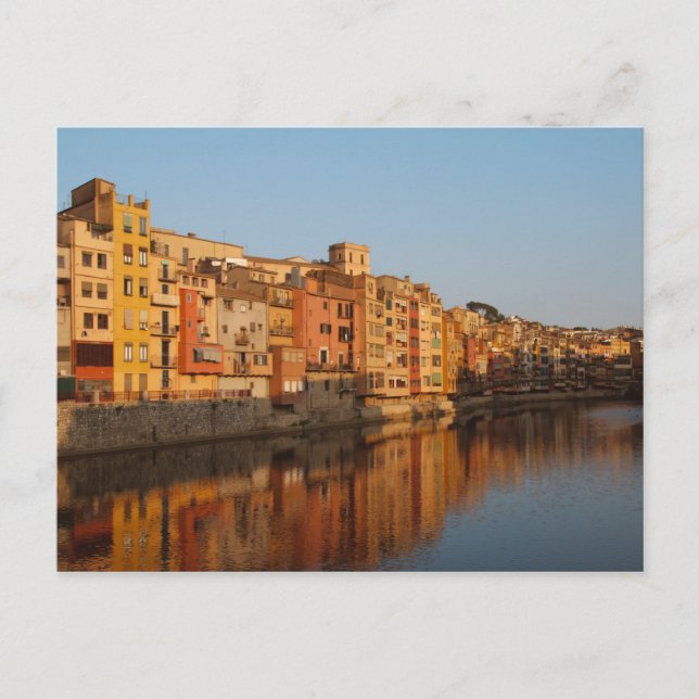 Postal España. Cataluña. Gerona. Casas en el Onyar (Anverso)