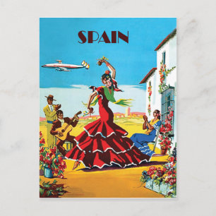 Postal España, danza y música tradicional, aerolínea vint