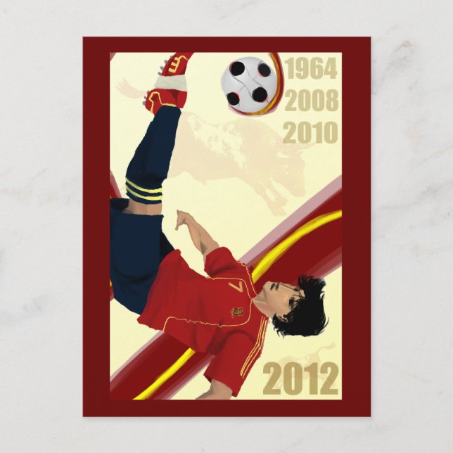 Postal España Fútbol Campeones de Europa 2012 (Anverso)