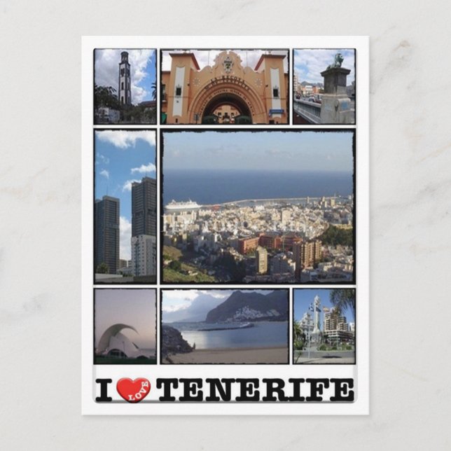 Postal España - Islas Canarias - Tenerife - I Love - (Anverso)
