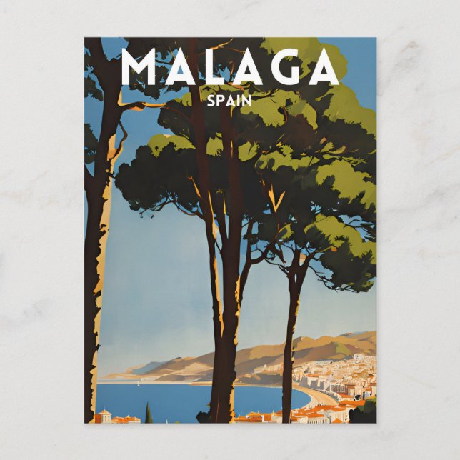 Postal España Málaga (Anverso)