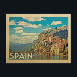 Postal España Miravet Postcard Vintage<br><div class="desc">Diseño español de estilo Viaje Vintage con la encantadora ciudad de Miravet,  situada en la montaña.</div>
