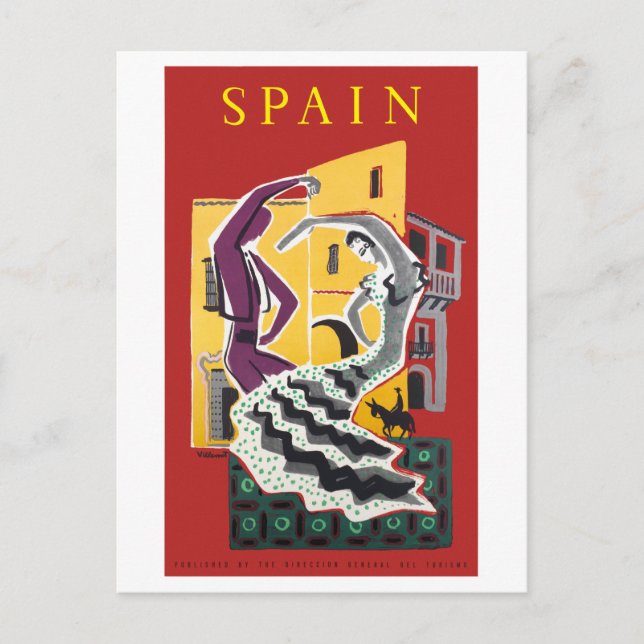 Postal España: Reponen afiche vintage (Anverso)