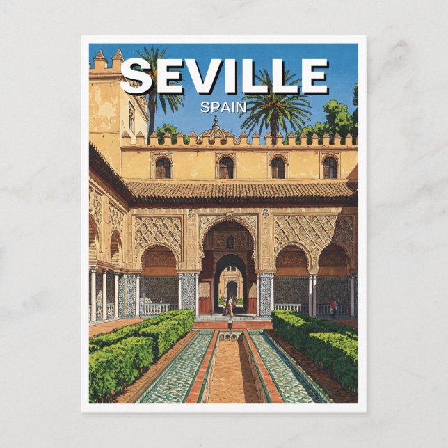 Postal España Sevilla Real Alcázar (Anverso)