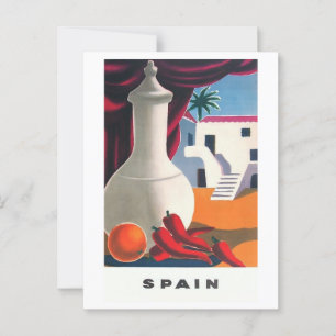 Postal España, terraza, bienvenida, inspirada por la cose