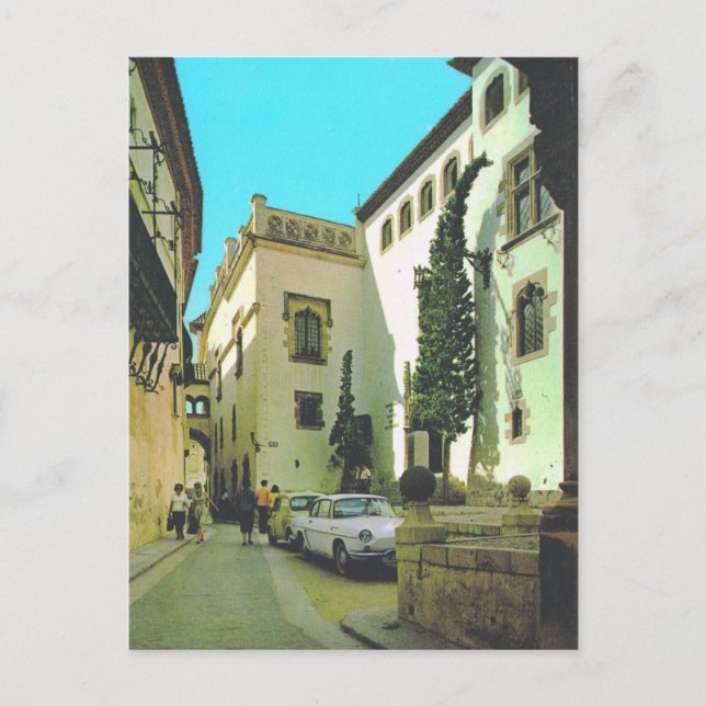 Postal España vintage, Sitges, calles antiguas (Anverso)