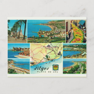 Postal España Vintage,    Sitges, Playo de oro