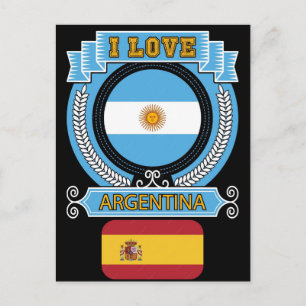 Postal Español Argentino Mitad España Argentina Espana Ar