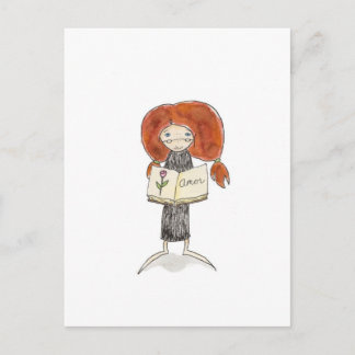 Postal Español Libro de Amor Postcard