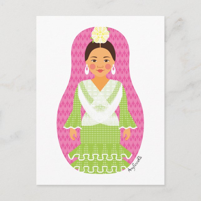 postal española Matryoshka (Anverso)