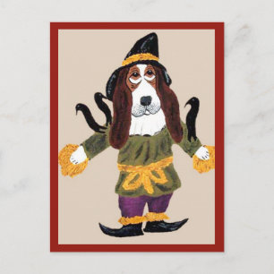 Postal Espantapájaros Basset Hound