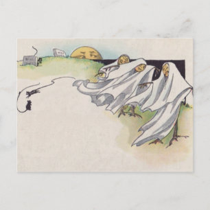 Postal Espantapájaros de Jack O Lantern Cementerio