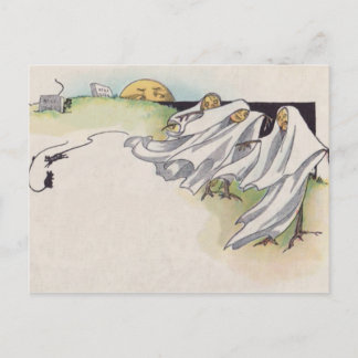 Postal Espantapájaros de Jack O Lantern Cementerio