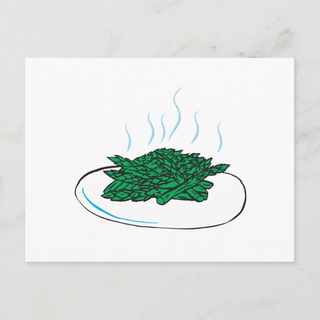 Postal espárragos en una placa (Anverso)