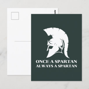 Postal Espartano Fuerte Una Vez Un Espartano Siempre Un E