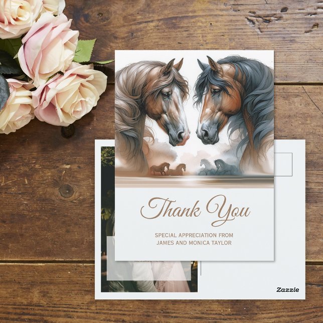 Postal Especial Añadir Boda de fotos Gracias Postcard (Subido por el creador)