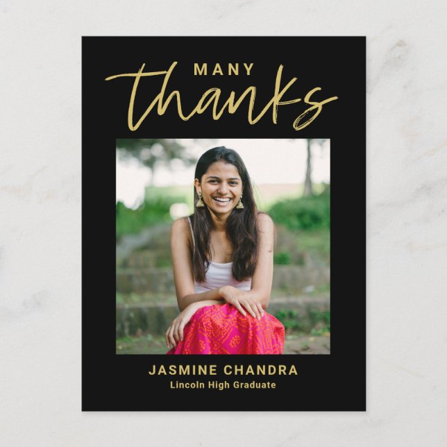Postal Especialmente Graduación de Guay Gracias Postcard (Anverso)