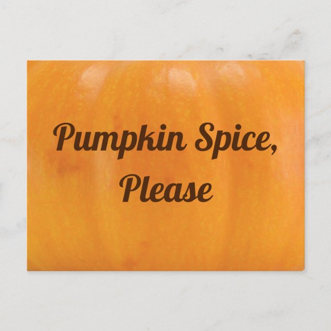 Postal Especie de calabaza, por favor (Anverso)