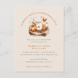 Postal Especie de calabaza y todo bueno - Caer en Baby Sh