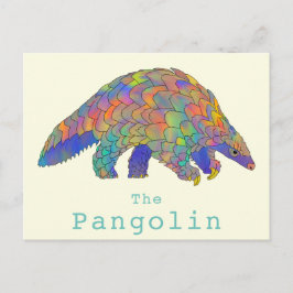 Postal Especies en peligro de extinción de pangolín Arte