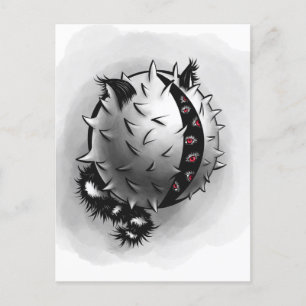 Postal Espectacular arte oscuro monstruo de la fantasía