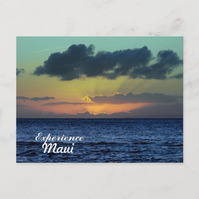 Postal Espectacular atardecer, Lahaina, Maui Hawaii (Anverso)
