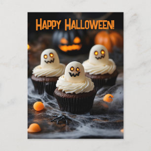 Postal Espectacular diseño de quequitos de Halloween