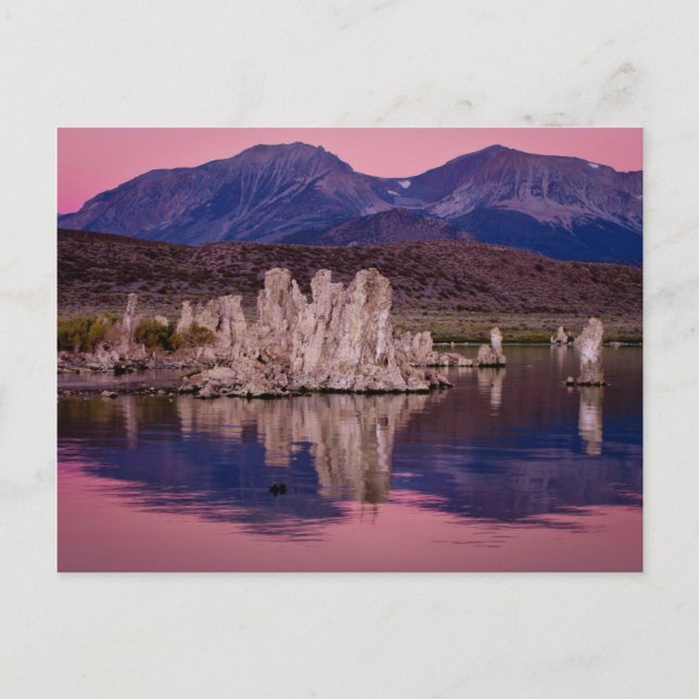 Postal Espectacular lago Mono en la sombra (Anverso)