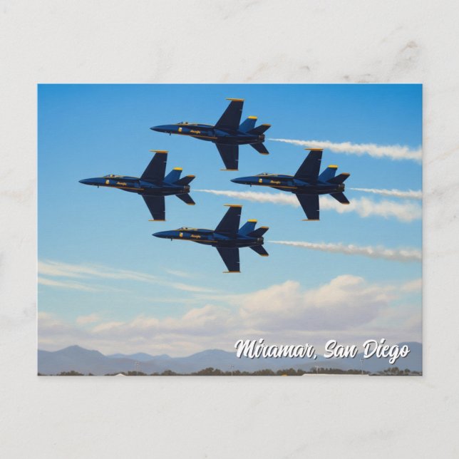 Postal Espectáculo aéreo de San Diego Miramar (Anverso)