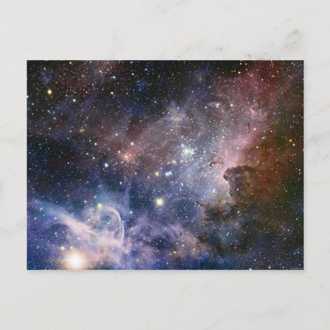 Postal Espectáculo de astronomía de Carina Nebulosa Espac (Anverso)