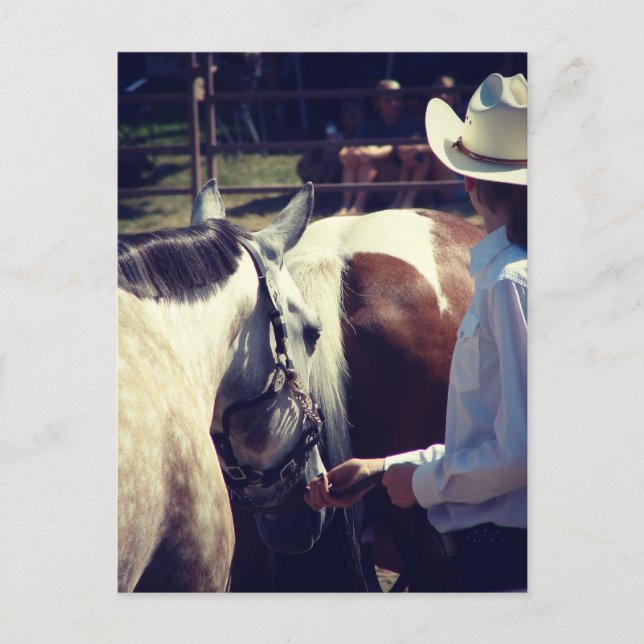 Postal Espectáculo de caudales en un espectáculo de cabal (Anverso)