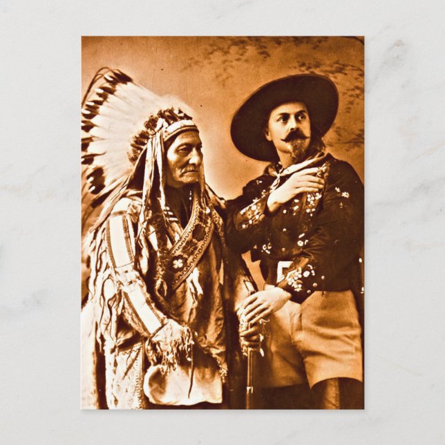 Postal Espectáculo del Salvaje Oeste de Búfalo Bill y Tor (Anverso)