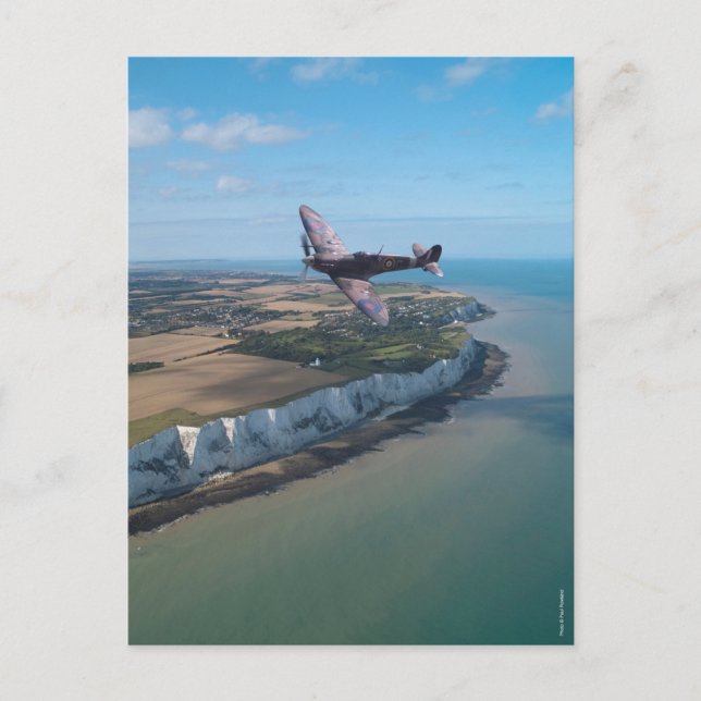 Postal Espectáculo sobre la costa inglesa. (Anverso)